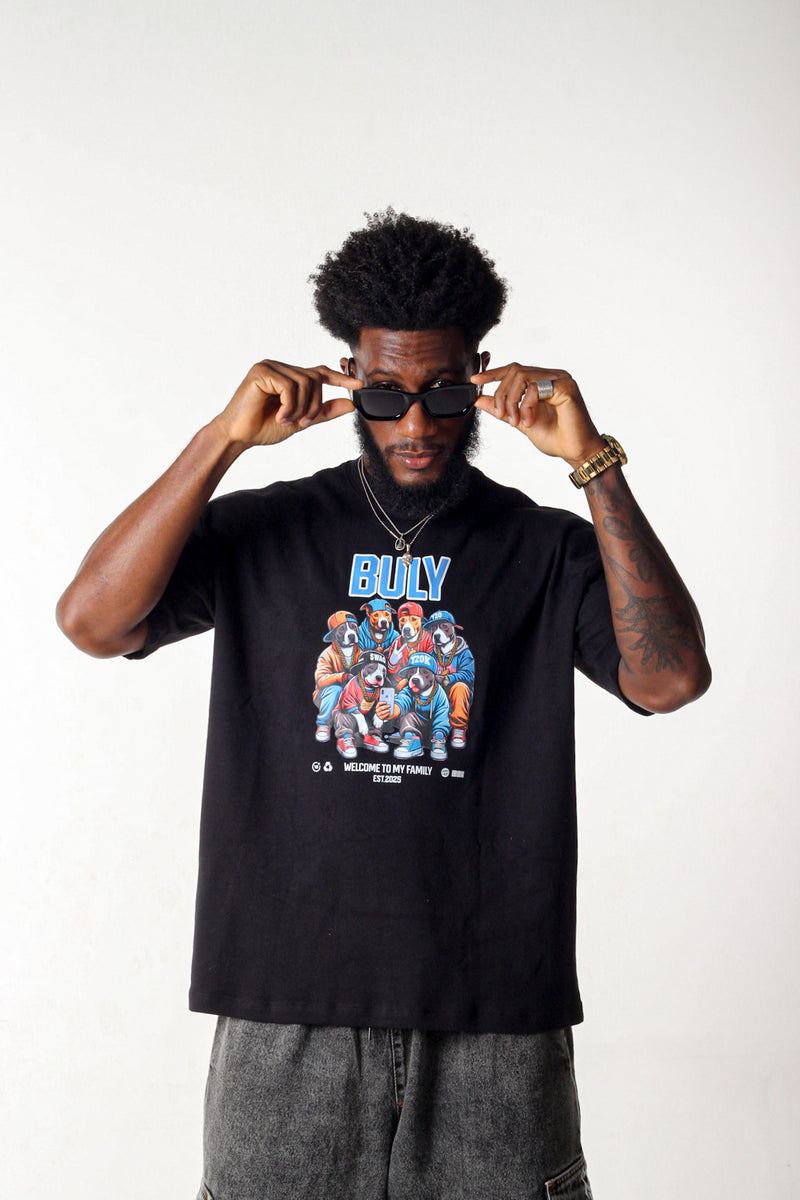 Camiseta Oversized Buly Art My Family Black
