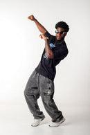 Calça Cargo Jeans Estonado Buly Classic Black