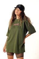 Camiseta Oversized Buly Art Storm Army Green