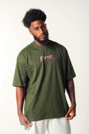 Camiseta Oversized Buly Art Storm Army Green